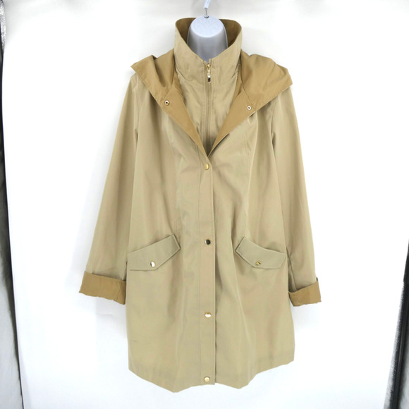 breckenridge Jackets & Blazers - Breckenridge | Women’s Contemporary Trench Raincoat, Khaki, 2X
